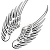 SKS Distribution® 3D Chrome Stainless Steel Wings Car Emblem Decal