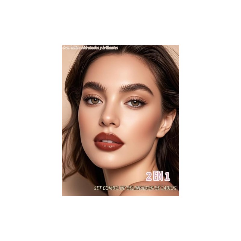 Lápiz de Labios y Pintalabios Líquido 2 en 1 con
