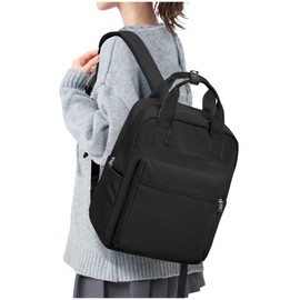 WEPLAN School Backpack for Teenage Girls College Backpack Women Casual Daypacks School Bags for Girls Secondary School Waterproof Laptop Backpack for School Girls Rucksack Bag,Black