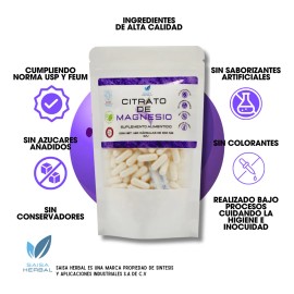 Citrato De Magnesio Y Citrato De Potasio 120 Cáps C/u Vegana Sabor Sin Sabor