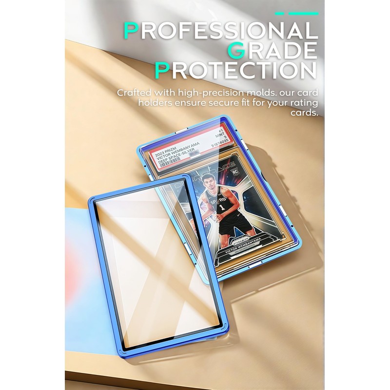 JIAONASHIJIA UV-Resistant Magnetic Metal Slab Case for 35pt PSA, BGS,