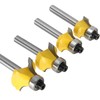 RKURCK 1/4" Shank Round Over Edging Router Bits Corner Rounding
