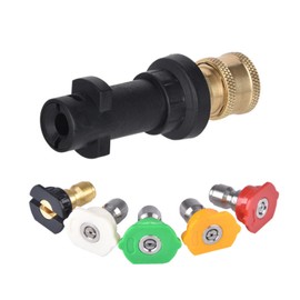 Oiieco Pressure Washer Quick Connect Adapter Kit, Pressure Washers Adapter 1/4 Quick Connect Female Fitting with 5 Multi-Degree Nozzles,Durable Weatherproo,Compatible with Karcher K2-K7
