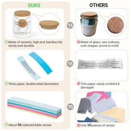 Mkono Bible Verse Jar, Christian Gifts for Women, Men, Prayer Jar for Daily Encouragement Inspirational, Religious Birthday Gifts For Women, Her, Mom, Dad, Friends