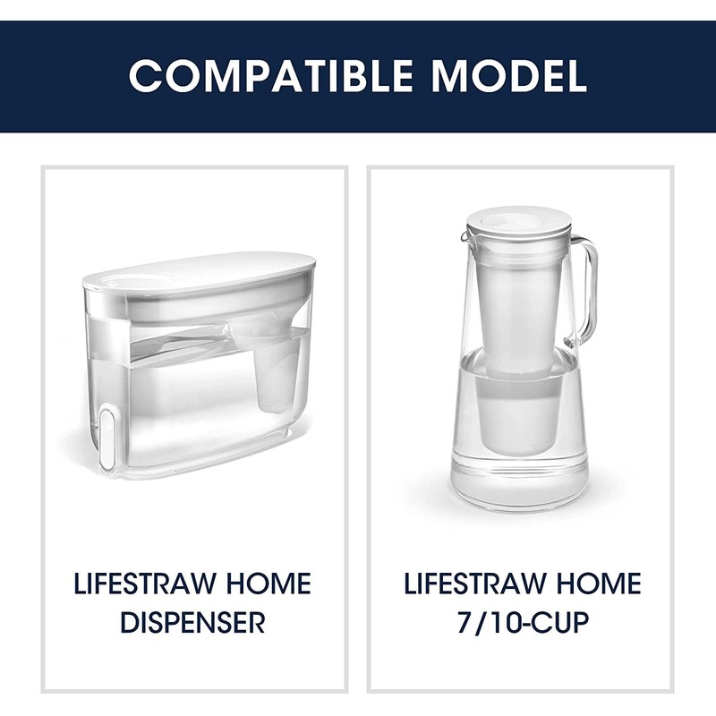 OHFULLS Water Pitcher Filter Replacement, Compatible with Lifestraw Home Water