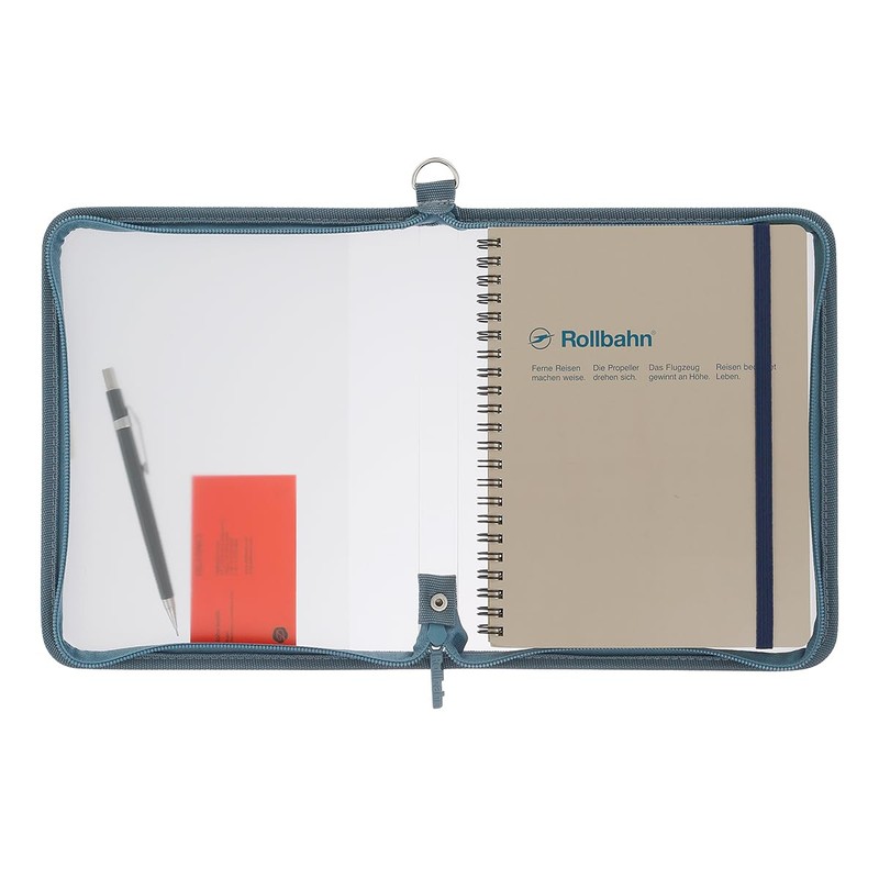 Delphonics A5 Memo Round Case with Rollbahn Pocket (Blue Gray)