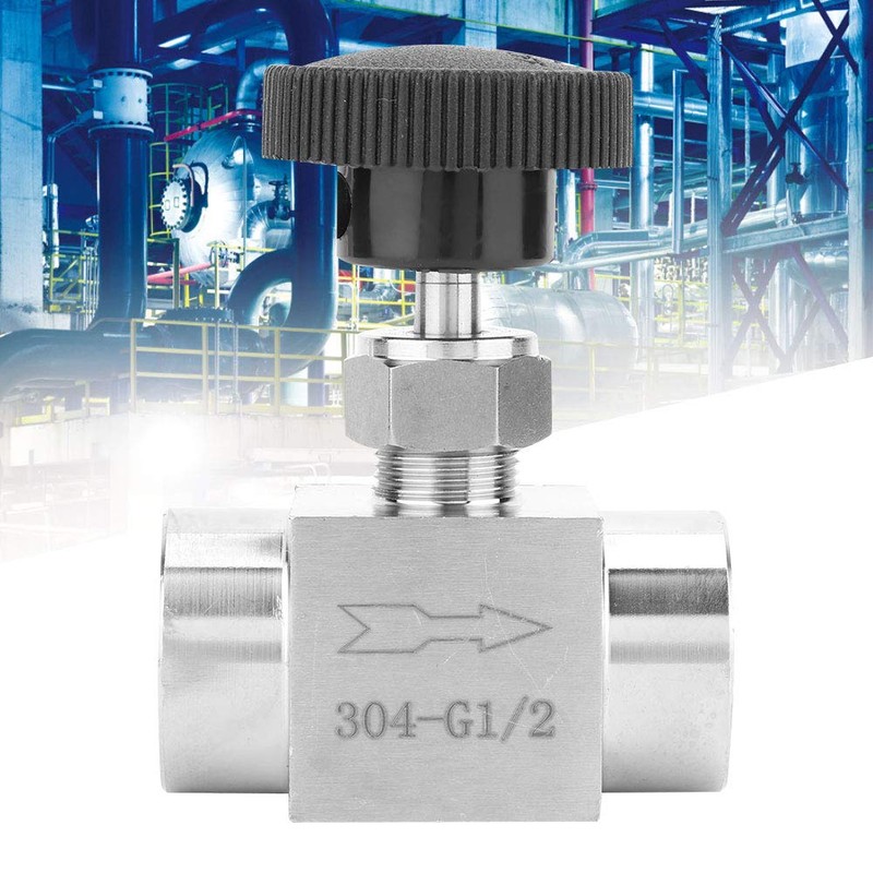 Válvula de Aguja Recta de Acero Inoxidable, 1/2 BSPP, para