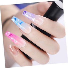 Baluue Letter Shape Nail Art Sequins for Manicure Decor DIY Crafting Valentine's Day Decorations Easy to Apply Fingernail Decorations