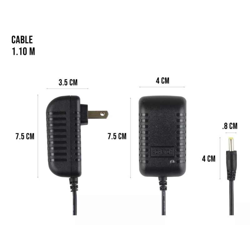 Control Expert Eliminador Cargador Corriente Adaptador 12v 1 Amp Bocinas