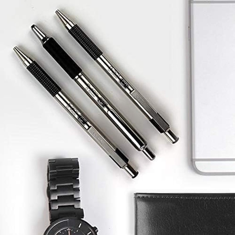 Zebra Pen G-301 Retractable Gel Pen, 0.7mm Medium Point, Stainless