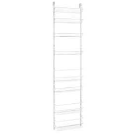 ClosetMaid Adjustable Organizer Rack with Baskets Wall or Over Door Mount, for Kitchen, Pantry, Utility Room, Closet, 18 in. W, White Finish