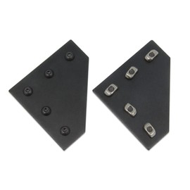 Yeebyee 2020 Corner Bracket Plate L Shape 5 Hole 90 Degree External Connecting Plate with M5 Screws and T-Nuts for 20 x 20 mm Series Aluminium Extrusion Profile (Black-2020 L-Shape)