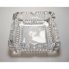 Knights Of Armur Crystal Heavy Glass Ashtray for Indoor and Outdoor Decorative (Square)