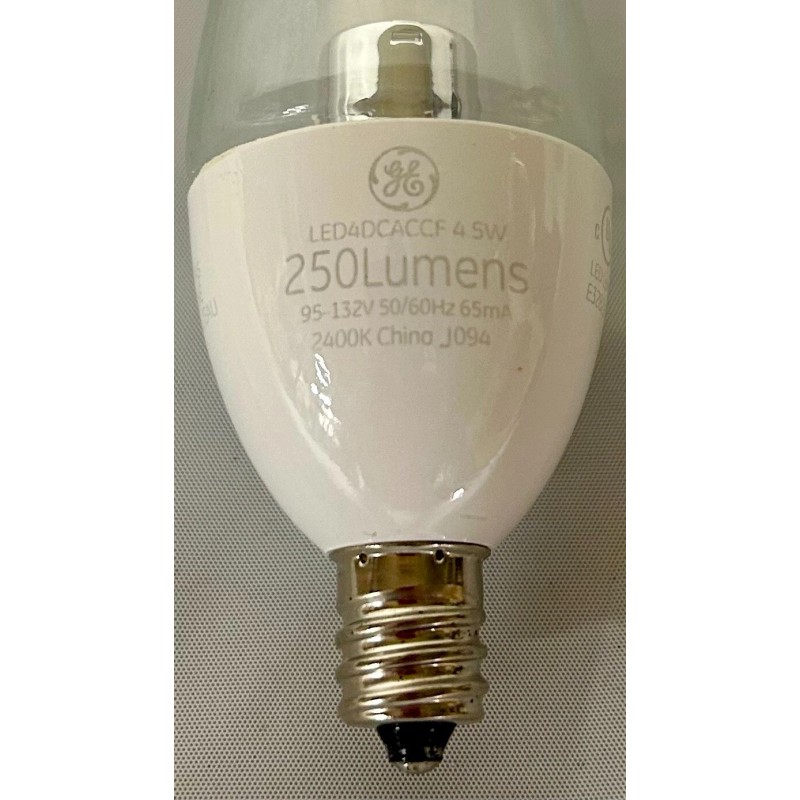 GE E12 Candelabra Bent Tip Led 25 Watt Equivalent Light
