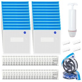 Pack of 20 Filament Storage Kit, 30 x 34 cm Vacuum Bag Filament, Storage Transparent Vacuum Bags with 40 Desiccant Moisture Proof, 4 Sealing Clips and 1 Hand Pump, for Storage