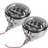DAONUE 4.5inch Chrome Fog Light Kit Motorcycle Passing Light with