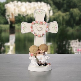 Precious Moments Wedding Cross | to Have and to Hold Resin Cross | Wedding Gift | Bride & Groom | Religious Gift | Wedding Blessing | 6.75in