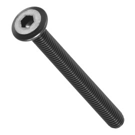 METALLIXITY Flat Head Hex Socket Cap Screws Bolts(M6-1x60) 15Pcs, Steel Hex Socket Furniture Bolts Screws - for Furniture Woodworking Project, Black