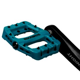 ROCKBROS Lightweight Mountain Bike Pedals Nylon Fiber Bicycle Platform Pedals for BMX MTB 9/16" (Blue)