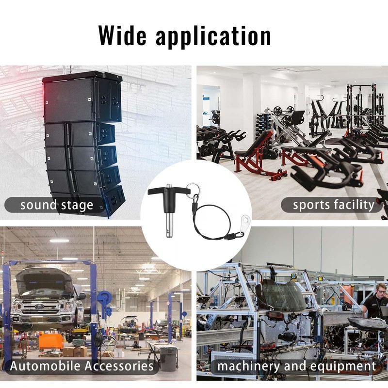 ZOWZEA 2 Pack T Handle Quick Release Pin 3/8 Inch