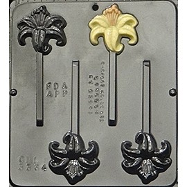 Day Lily Lollipop Chocolate Candy Mold 3334