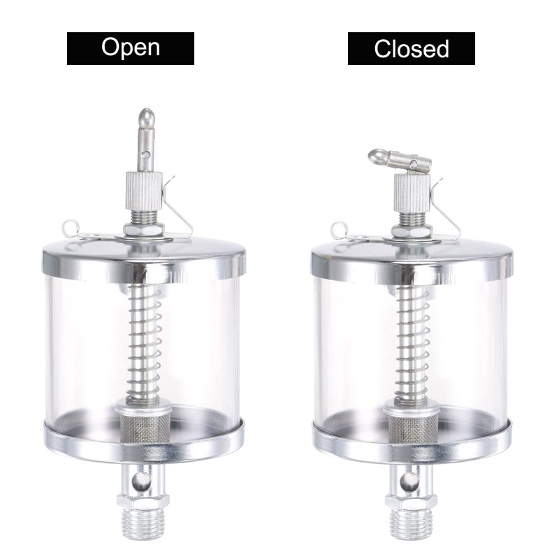 uxcell Needle Valve Type Oil Cup M16x1.5 Thread 200ml Sight