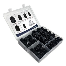 ANGSTROM 41pcs PG Cable Gland Kit for Waterproof Junction Boxes and Cord Grip Strain Relief PG7 PG9 PG11 PG13.5 PG16 PG19