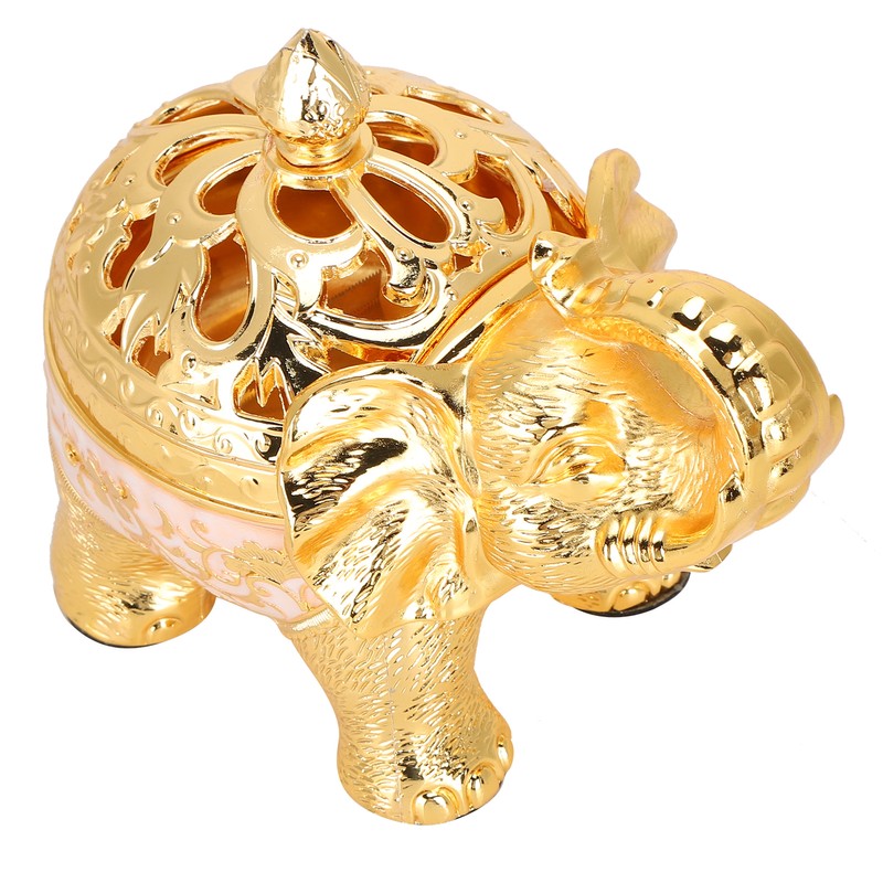 Elephant Shaped Incense Burner Aromatherapy Ornament for Living Room Entryway