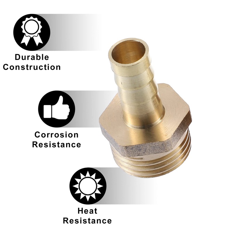 A ABSOPRO Hose Nozzle Brass Hose Connector 1/2 Inch Male