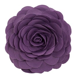 Violet Purple Eva's Flower Garden Decorative Throw Pillow, 13" Round