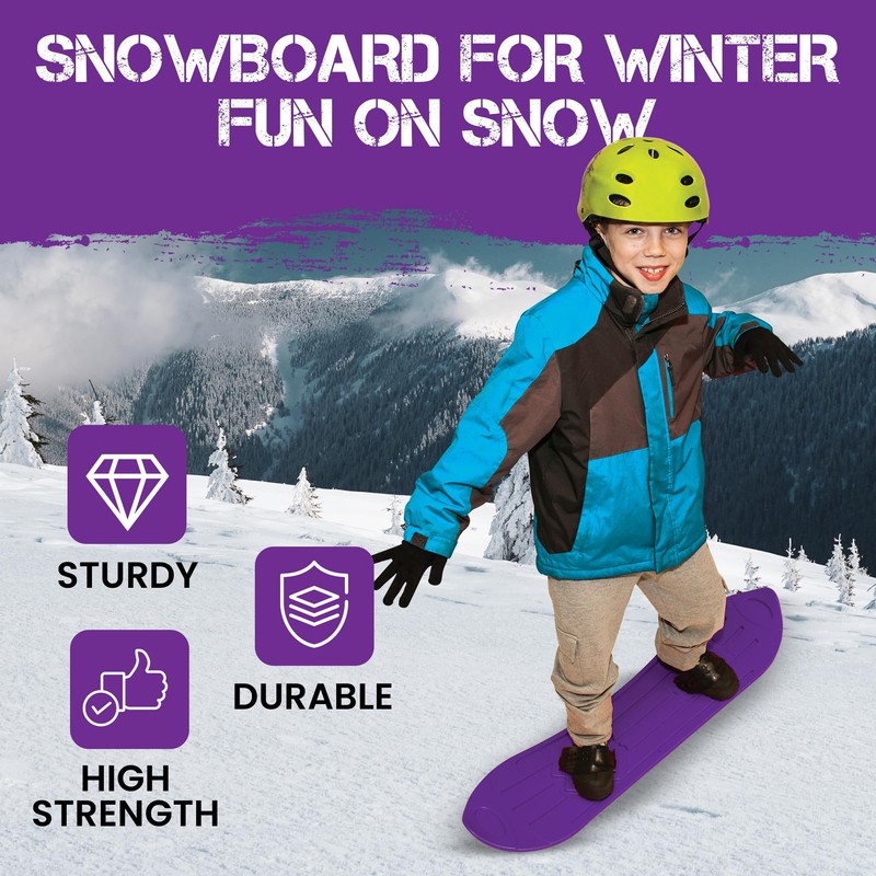 The Original Geospace Sledsterz Kids Beginner Snowboard for Winter Fun
