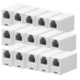 iMBAPrice RJ11 6P4C Straight Telephone Inline Coupler (15 Pack)