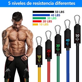 Jasonwell Bandas de Resistencia - Ligas de Resistencia Bandas Elasticas Fitness Bandas de Resistencia para Ejercicio para Entrenamiento de Resistencia