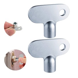 AOBETAK Radiator Bleed Key, Pack of 2 Solid Radiator Keys, Radiator Bleed Key, 5 mm Square Key Bleed Key for Radiator Air Valve