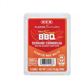 H‑E‑B Flavor Favorites Scented Wax Melts - 6 Wax Cubes (2.5oz, BBQ Serrano Cornbread)