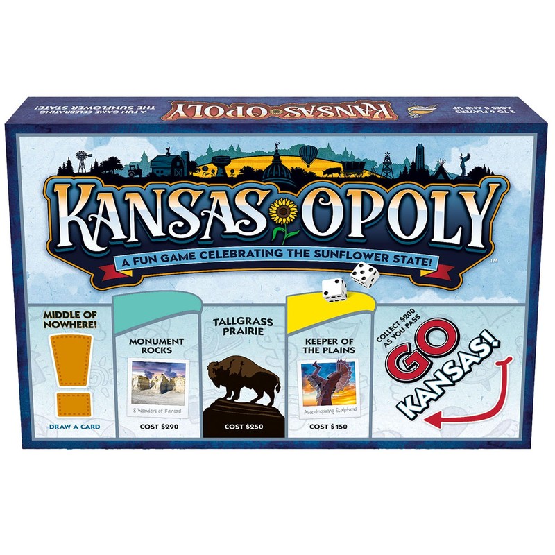 Late For The Sky: Kansas-Opoly - State Themed Family Board