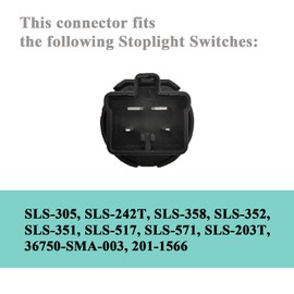 HYAT 4Pin Harness Connector Pigtail for Stoplight Switch, Repair Electrical Connector, Brake Light Switch Connector Compatible with SLS-305, SLS-242T, SLS-358
