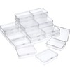 SATINIOR 24 Packs Small Clear Plastic Beads Storage Containers Box