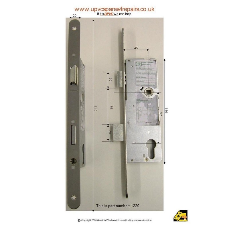 Winkhaus Overnight Door Mortice Lock 45mm Backset with a 20mm