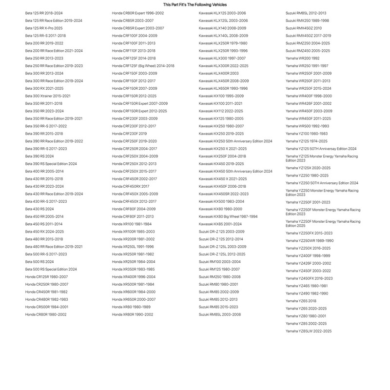 Tusk Billet Start/Kill Switch Black/Black Button For HONDA XR400R 1996-2004