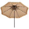 GDY 9 FT 32 LED Thatched Patio Tiki Umbrella Without Base
