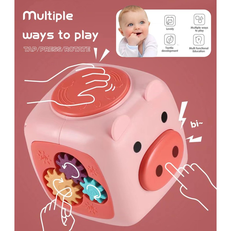 SYOHGBP 6 in 1 Busy Cube Activity Montessori Toys for