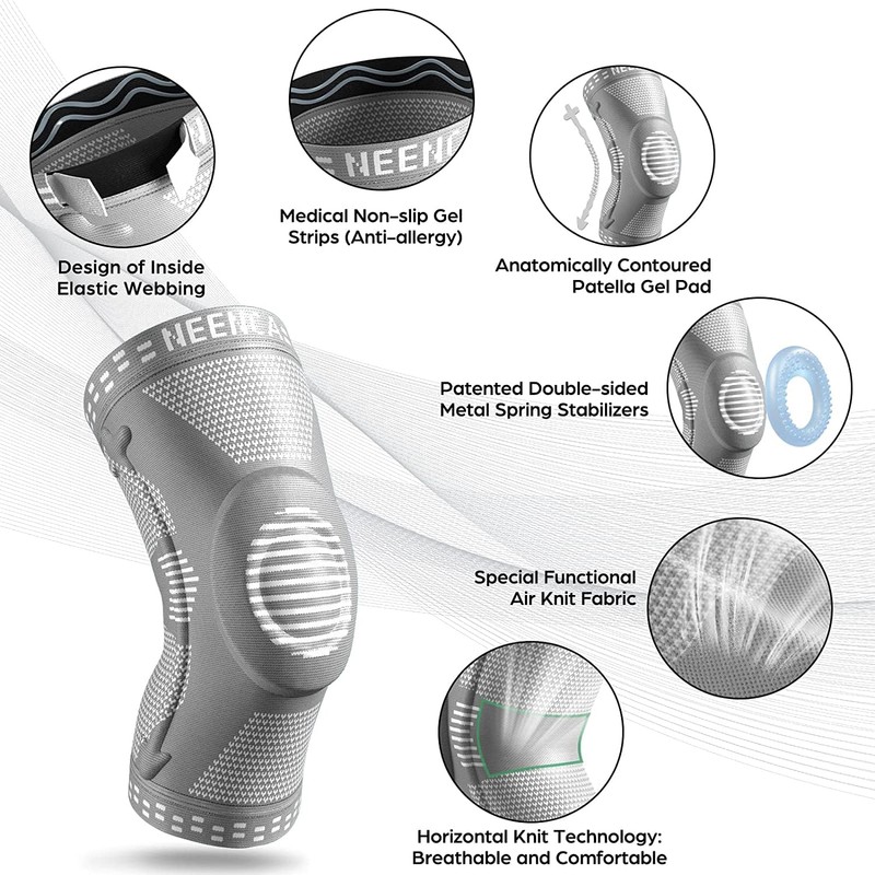 NEENCA Hinged Knee Brace, Knee Support with Side Stabilizers of