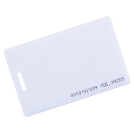sourcing map 10pcs ID Card RFID Proximity 125KHz TK4100 Read Only Contactless PVC 1.8mm Thick with Hole for Door Access Control System, White