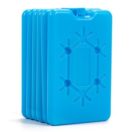 Set of 6 Ice Packs, Ice Packs for Cool Box or Cool Bag, Small, 200 ml, Ultra Thin Ice Pack Large for Cooler Carry Bag, 12 Hours Long Cooling Flat Cooling Elements, Ice Pack for Cooling, Compresses