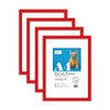 Almost Frameless A4 Red Picture Frame Set of 4, Display
