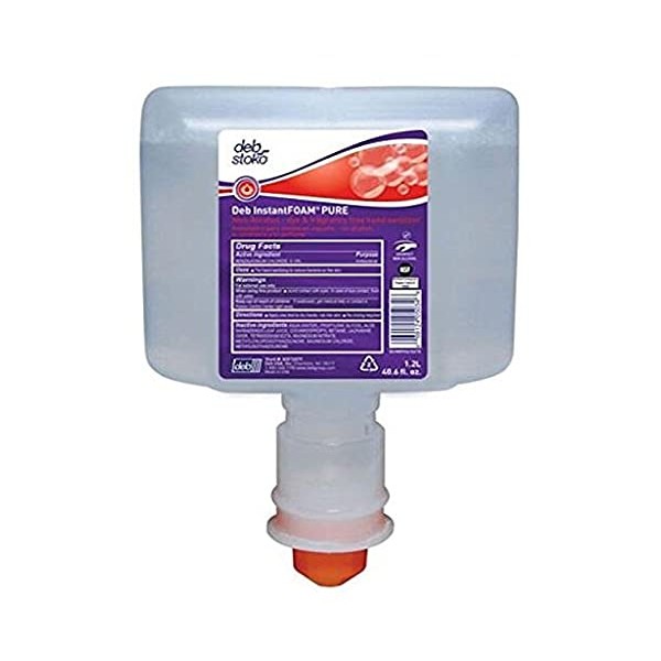 Deb Stoko InstantFoam Non-Alcohol Pure Hand Sanitizer, 1.2 Liter - Case of 3