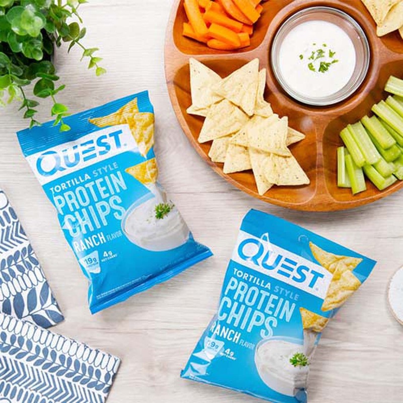 Quest Nutrition Tortilla Style Protein Chips, Ranch, Low Carb, Gluten