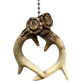 Jumbo Double Antler Ceiling Fan & Pull Chain - Rustic Cabin Lodge Deer Horn Decor