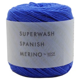 DARUMA 6090 Hand Knitting Yarn, Super Wash Spanish Merino, Medium Point, COL. 109 Lapis Lazuli, 1.8 oz (50 g), Approx. 632.8 ft (212 m)